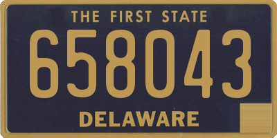 DE license plate 658043