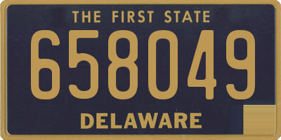 DE license plate 658049