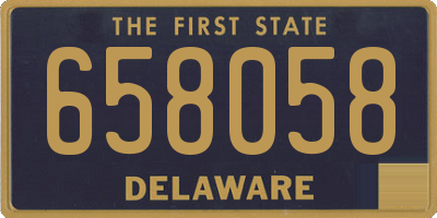 DE license plate 658058