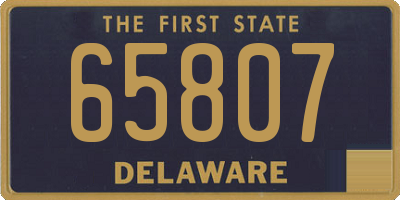 DE license plate 65807