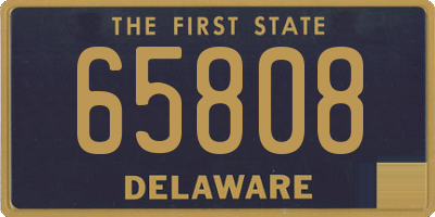 DE license plate 65808