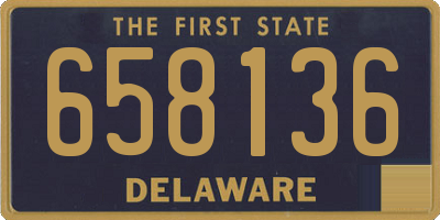 DE license plate 658136