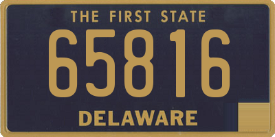 DE license plate 65816