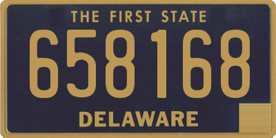 DE license plate 658168