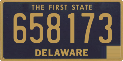 DE license plate 658173