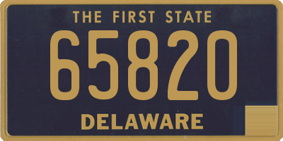 DE license plate 65820
