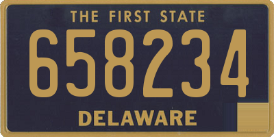 DE license plate 658234