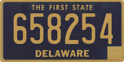 DE license plate 658254