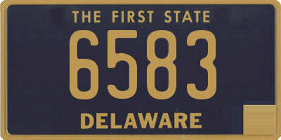 DE license plate 6583