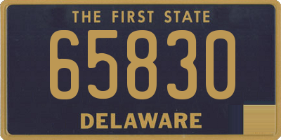 DE license plate 65830