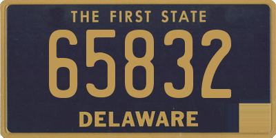 DE license plate 65832