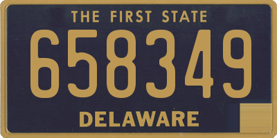 DE license plate 658349
