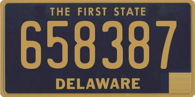 DE license plate 658387