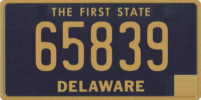 DE license plate 65839