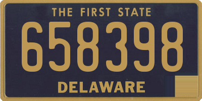 DE license plate 658398
