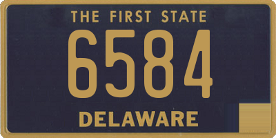 DE license plate 6584