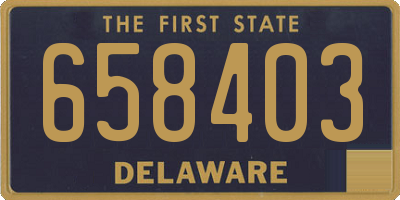 DE license plate 658403