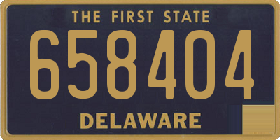 DE license plate 658404