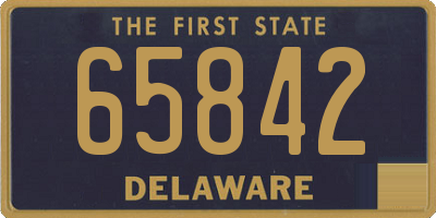 DE license plate 65842