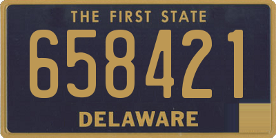 DE license plate 658421