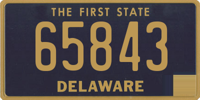 DE license plate 65843