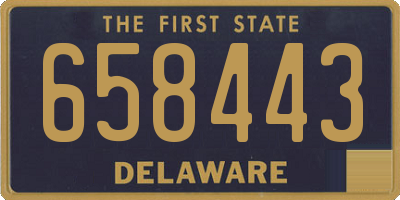 DE license plate 658443