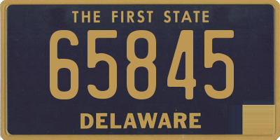 DE license plate 65845