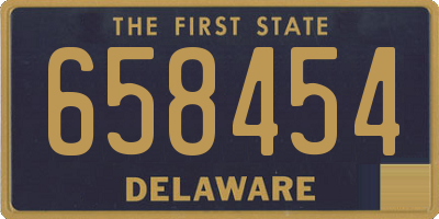 DE license plate 658454