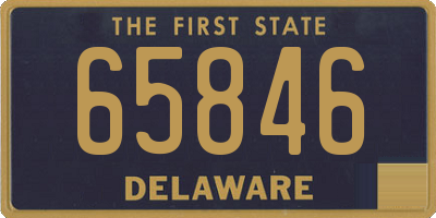 DE license plate 65846
