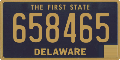 DE license plate 658465