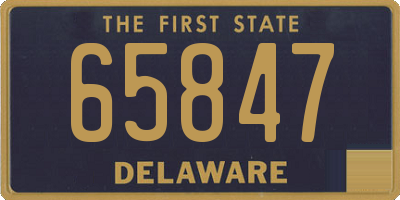 DE license plate 65847