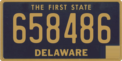 DE license plate 658486