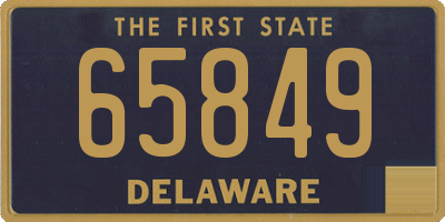 DE license plate 65849