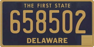 DE license plate 658502