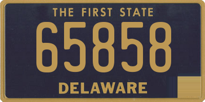 DE license plate 65858