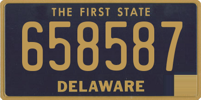 DE license plate 658587