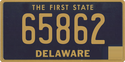 DE license plate 65862