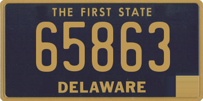 DE license plate 65863