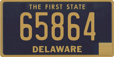 DE license plate 65864