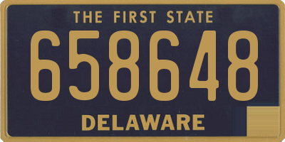 DE license plate 658648