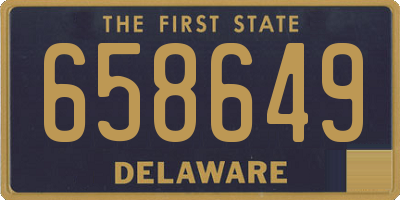 DE license plate 658649