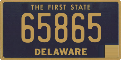 DE license plate 65865