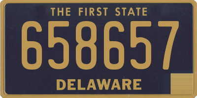 DE license plate 658657