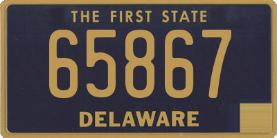 DE license plate 65867