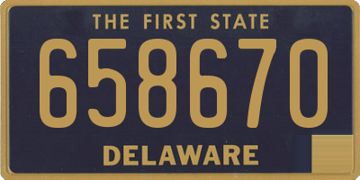DE license plate 658670