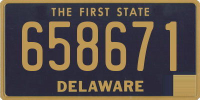 DE license plate 658671