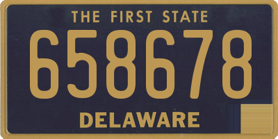 DE license plate 658678