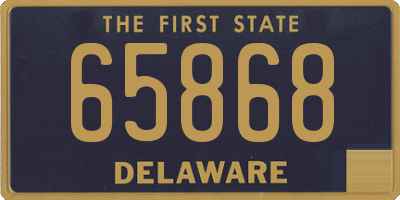 DE license plate 65868