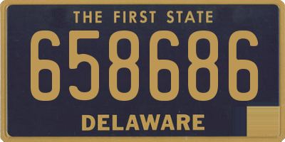 DE license plate 658686