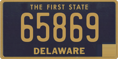 DE license plate 65869